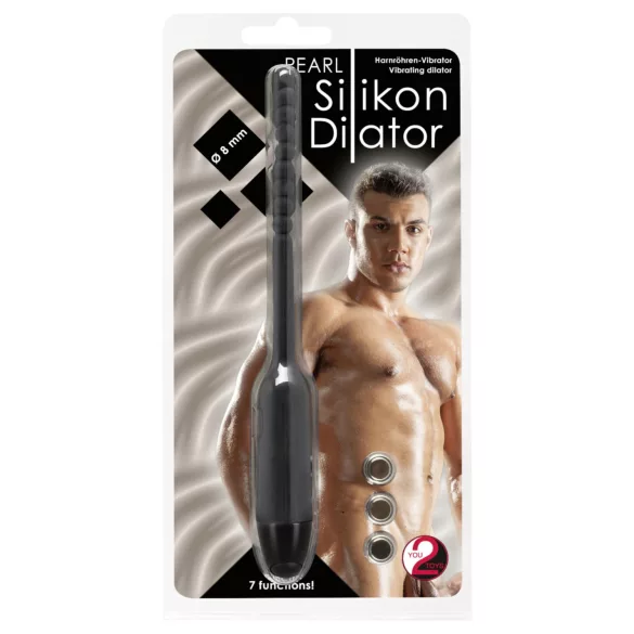 You2Toys - urethravibrator med kugler - 0,8 cm sort