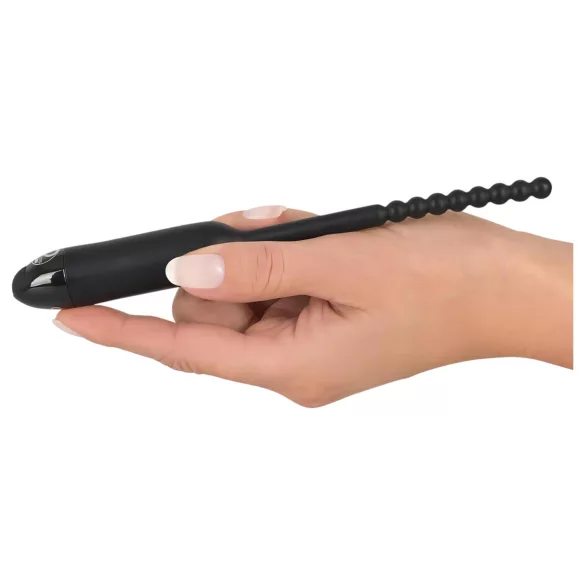 You2Toys - urethravibrator med kugler - 0,8 cm sort