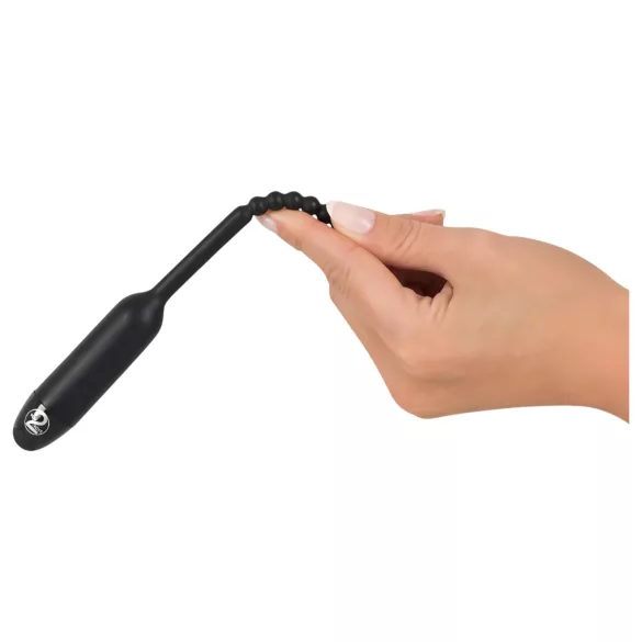 You2Toys - urethravibrator med kugler - 0,8 cm sort
