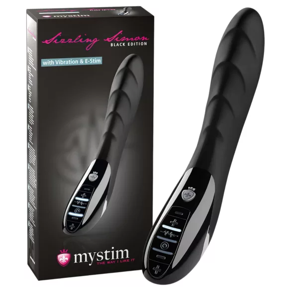mystim Sizzling Simon - elektro vibrator - g-punkt stimulering - sort