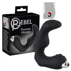 Rebel - prostata vibrator med bøjning - sort