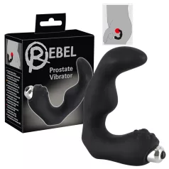 Rebel - prostata vibrator med bøjning - sort