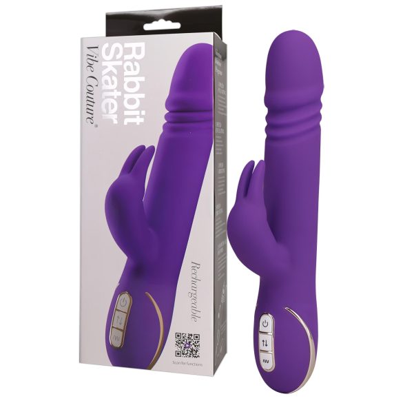 Vibe Couture Rabbit Skater - Kanin-vibrator med skubbefunktion (lilla)