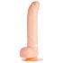 One Touch 8 - Silikone Vibrator med Testikler (Naturlig)