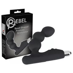 Rebel - prostata vibrator med kugler - sort