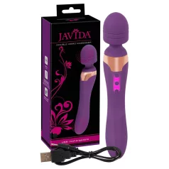   Javida - vibrator med dobbelte ender - massagefunktion - lilla