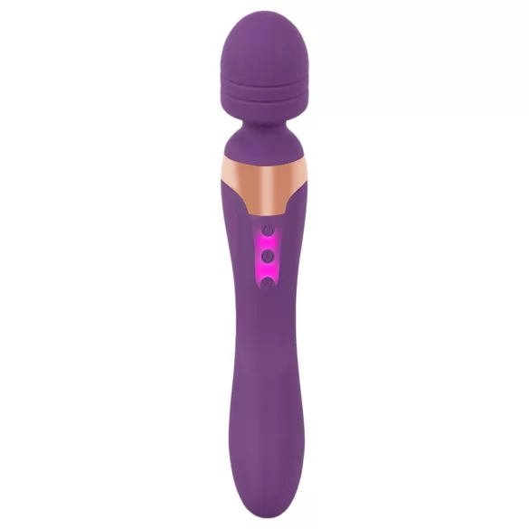 Javida - vibrator med dobbelte ender - massagefunktion - lilla