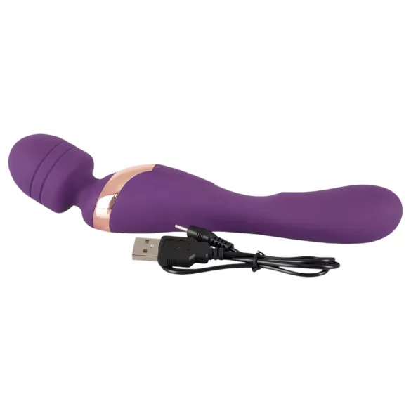Javida - vibrator med dobbelte ender - massagefunktion - lilla