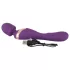Javida - vibrator med dobbelte ender - massagefunktion - lilla