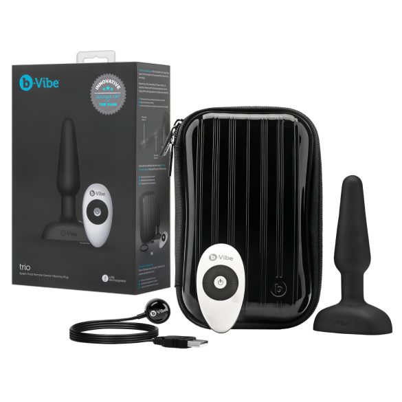 b-Vibe trio - 3 motorer analvibrator (sort)