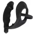 Black Velvets - analvibrator med penis- og kuglering - sort