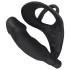 Black Velvets - analvibrator med penis- og kuglering - sort