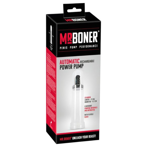 Mister Boner Automatisk - genopladelig penispumpe
