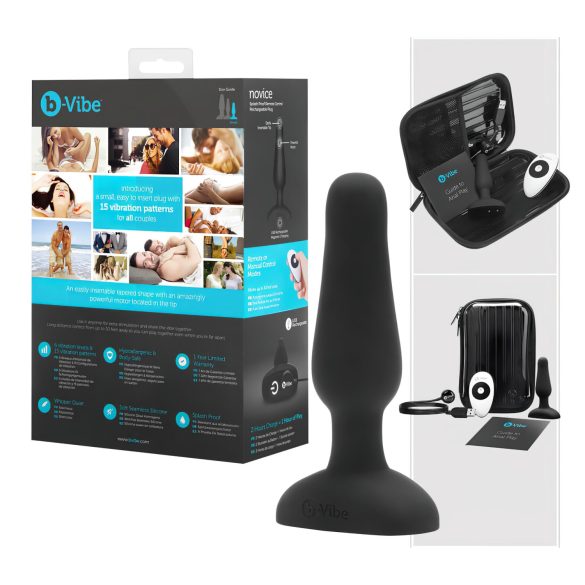 b-Vibe Novice - begynder anal vibrator (sort)