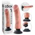 King Cock 9 sugekop-vibrator (23 cm) - naturlig