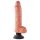 King Cock 10 sugekop vibrator (25 cm) - naturfarvet