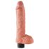 King Cock 10 sugekop vibrator (25 cm) - naturfarvet