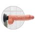 King Cock 10 sugekop vibrator (25 cm) - naturfarvet