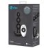 b-Vibe - trippel perler, opladelig analvibrator (sort)