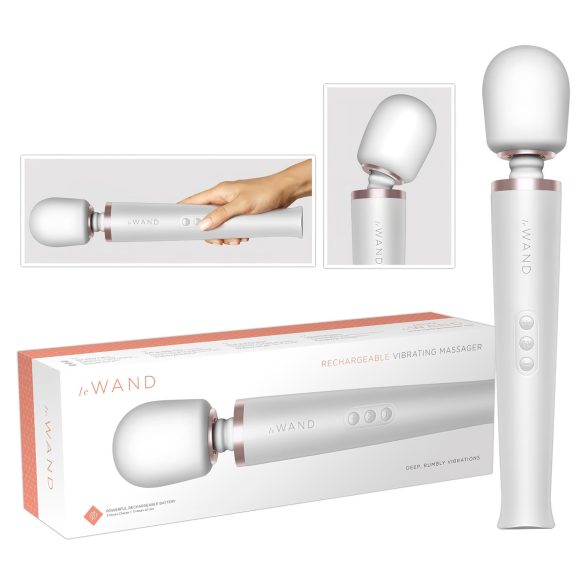 le Wand - eksklusiv, genopladelig massagevibrator (hvid)