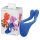 BeauMents Doppio - genopladelig parvibrator med 3 motorer (blå)
