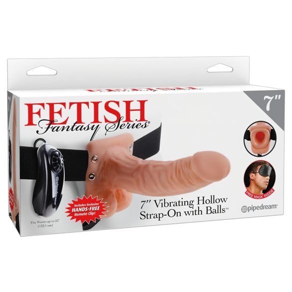 Fetish Strap-on 7 - justerbar vibrator (natur)