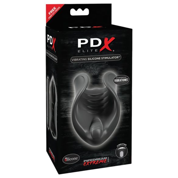 PDX Elite - silikone penis vibrator (sort)
