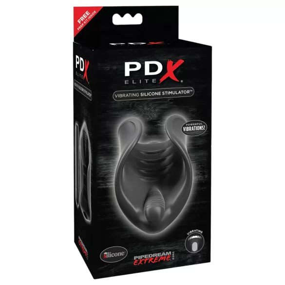 PDX Elite - penisvibrator - silikone - sort