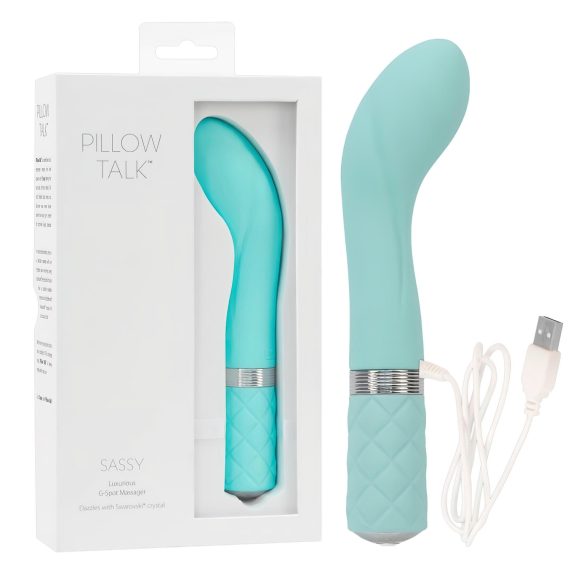 Pillow Talk Sassy - genopladelig G-punkt vibrator (turkis)