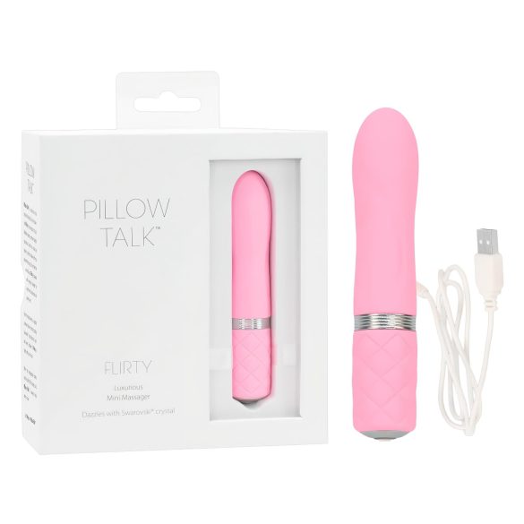 Pillow Talk Flirty - genopladelig stavvibrator (pink)