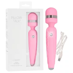   Pillow Talk Cheeky Wand - genopladelig massagevibrator (pink)