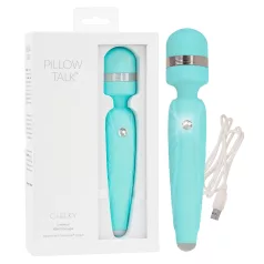   Pillow Talk Cheeky Wand - massagevibrator med genopladeligt batteri - turkis