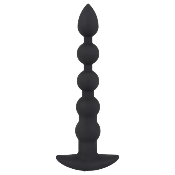 Black Velvets - anal vibrator med 5 kugler - genopladelig - sort
