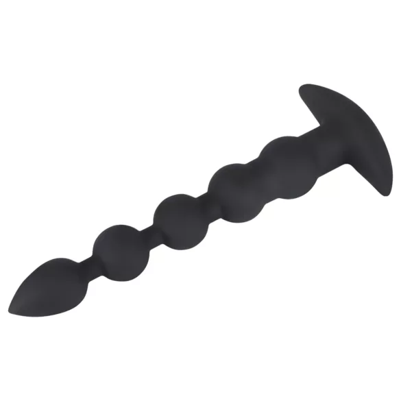 Black Velvets - anal vibrator med 5 kugler - genopladelig - sort