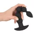 Black Velvets - anal vibrator med 5 kugler - genopladelig - sort