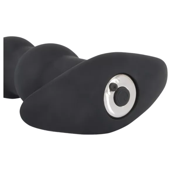 Black Velvets - anal vibrator med 5 kugler - genopladelig - sort