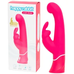   Happyrabbit - G-punkts vibrator med klitorisarm - vandtæt - pink