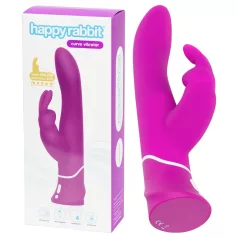   Happyrabbit Curve - klitorisvibrator med bøjle - vandtæt - lilla