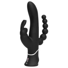   Happyrabbit - vibrator med klitoris- og analkraft - genopladelig - sort