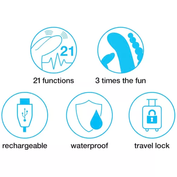 Happyrabbit - vibrator med klitoris- og analkraft - genopladelig - sort