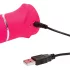 Happyrabbit - rabbitvibrator med stødfunktion og klitorisarm - genopladelig pink