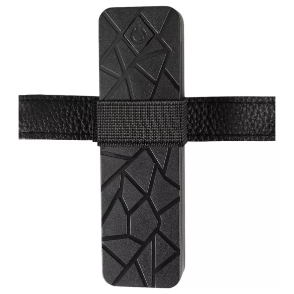 Double Thruster - strap-on dobbelt vibrator - sort