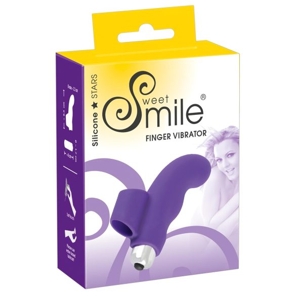 SMILE Finger - bølget silikone finger-vibrator (lilla)