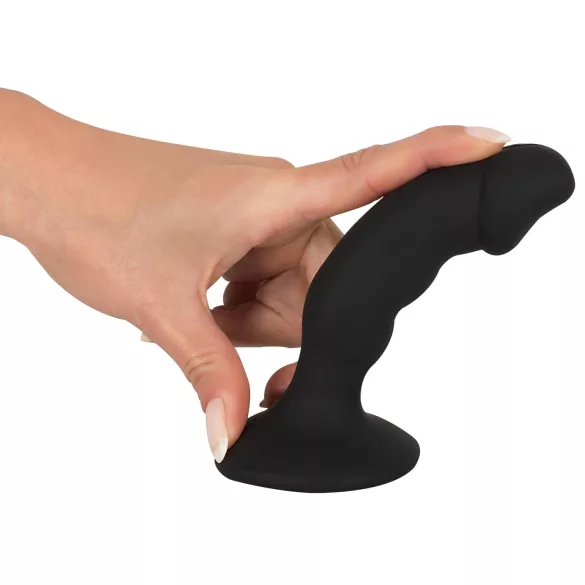 Black Velvets - anal vibrator med penisform - genopladelig - sort
