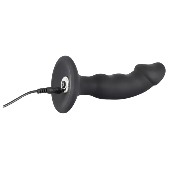Black Velvets - anal vibrator med penisform - genopladelig - sort