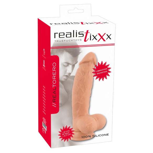 Realistixxx Torero - Opladelig, sugekop, roterende vibrator (22 cm)