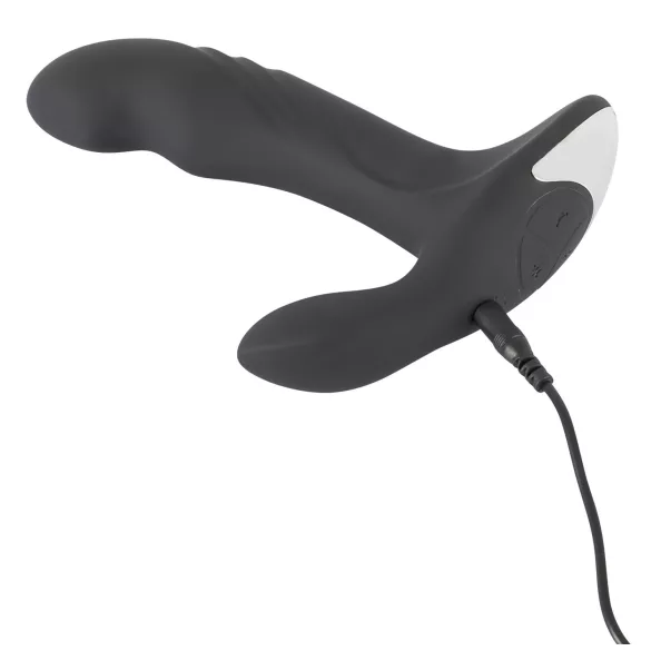 Rebel - prostata vibrator med roterende kugler - sort