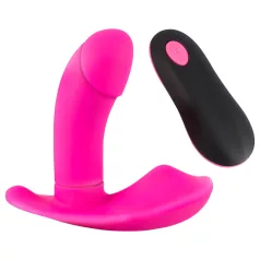 SMILE - trussevibrator - genopladelig, fjernbetjening - pink