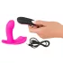 SMILE - trussevibrator - genopladelig, fjernbetjening - pink