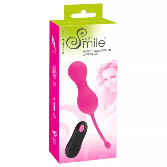 SMILE - Vibrerende æg - Genopladelig fjernbetjening - Pink